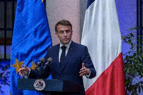 President of France Emmanuel Macron visits Chile